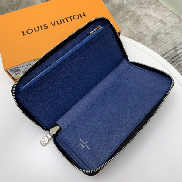 Louis Vuitton Zippy Vertical Wallet - Blue - Image 4