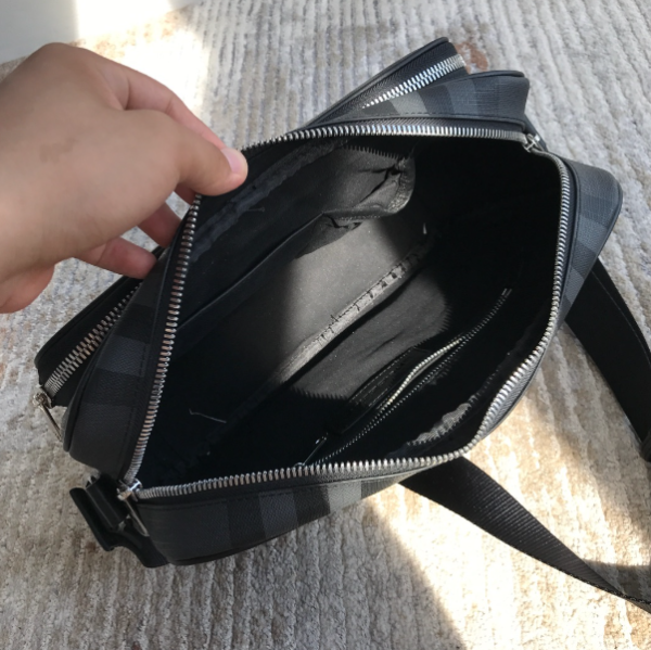 Burberry Muswell Check Messenger Bag - Black - Image 2