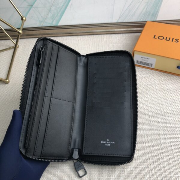 Louis Vuitton Zippy Vertical Wallet - Black - Image 3