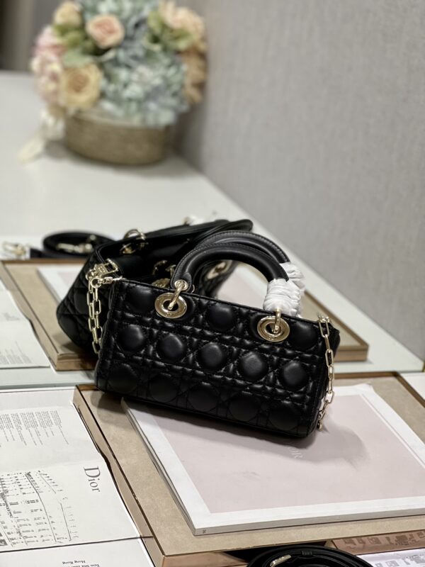 Dior Medium Horizontal Diana Bag - Black - Image 5