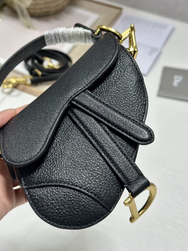 Dior Super Mini Saddle Bag - Black - Image 5