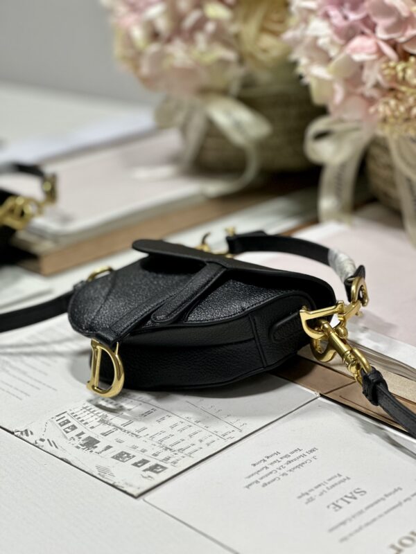 Dior Super Mini Saddle Bag - Black - Image 3