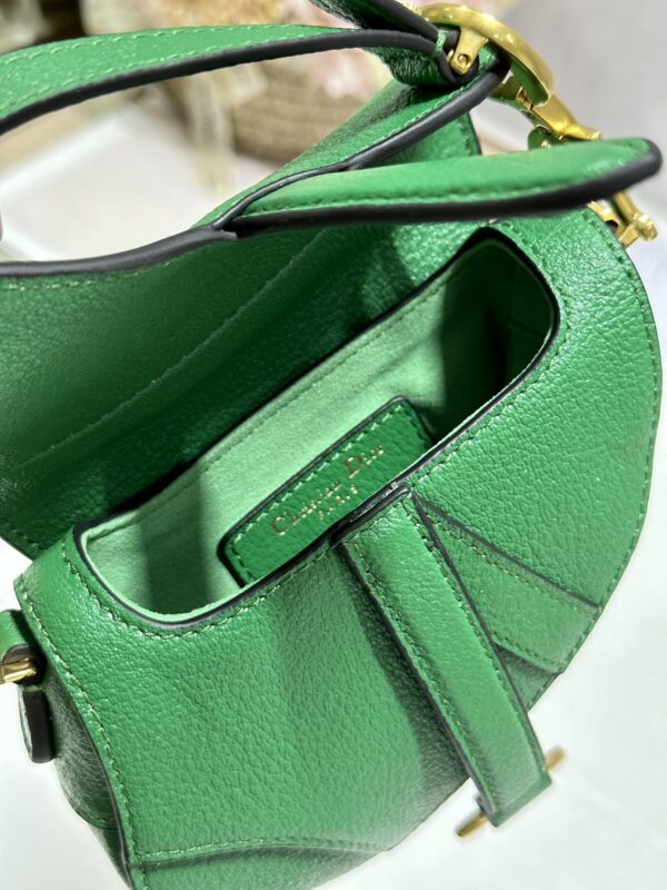 Dior Super Mini Saddle Bag - Green - Image 3