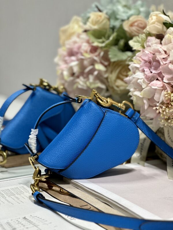 Dior Super Mini Saddle Bag - Blue - Image 5