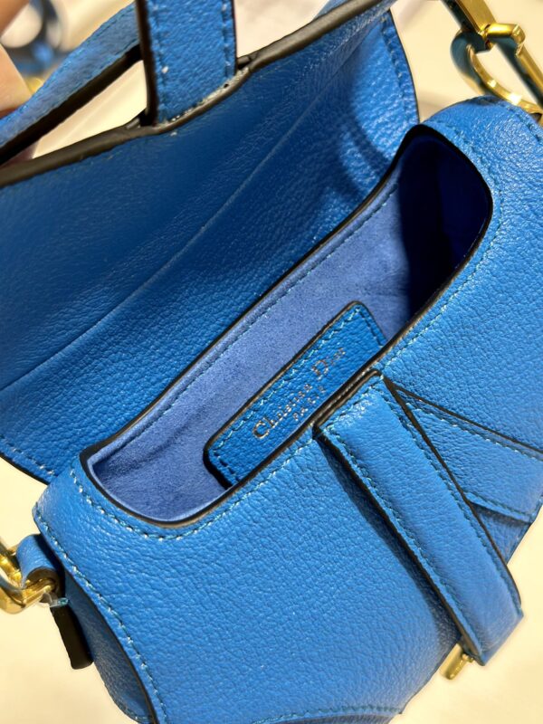 Dior Super Mini Saddle Bag - Blue - Image 3