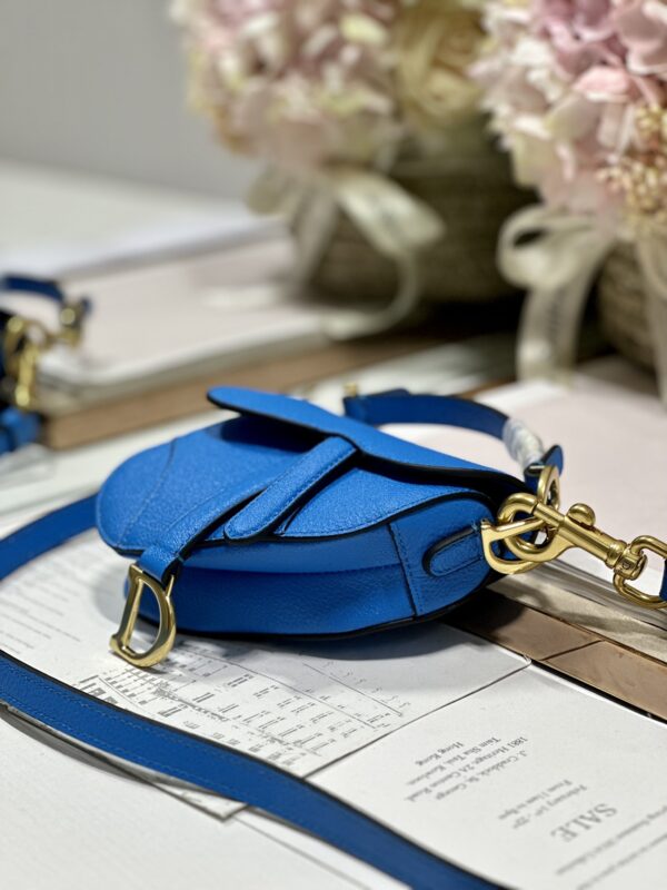 Dior Super Mini Saddle Bag - Blue - Image 4