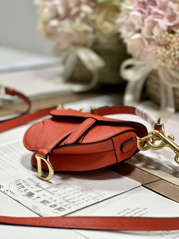 Dior Super Mini Saddle Bag - Orange - Image 4