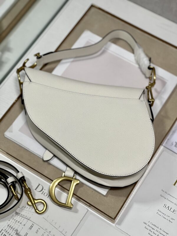 Dior Small Saddle Handbag - Off White - Image 2