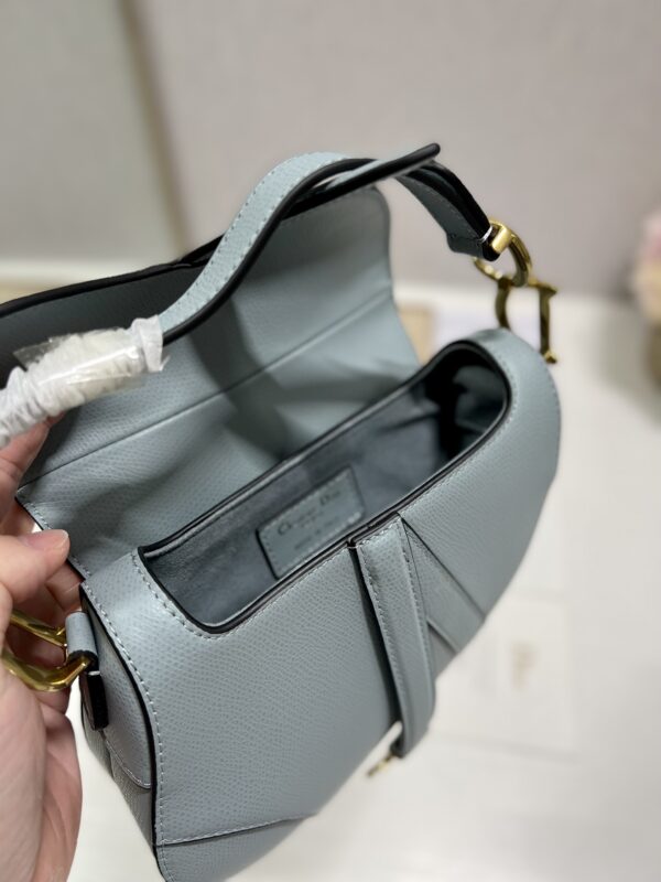 Dior Small Saddle Handbag - Smog Blue - Image 4