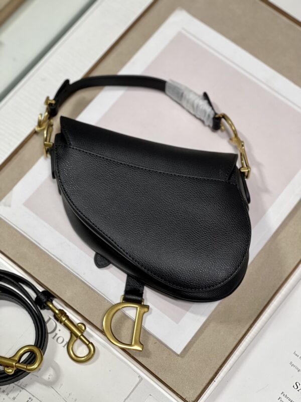 Dior Small Saddle Handbag - Black - Image 5