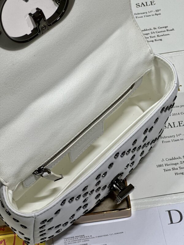 Dior Small Caro Handbag - Pentagonal Star White Gun Buckle - Image 2