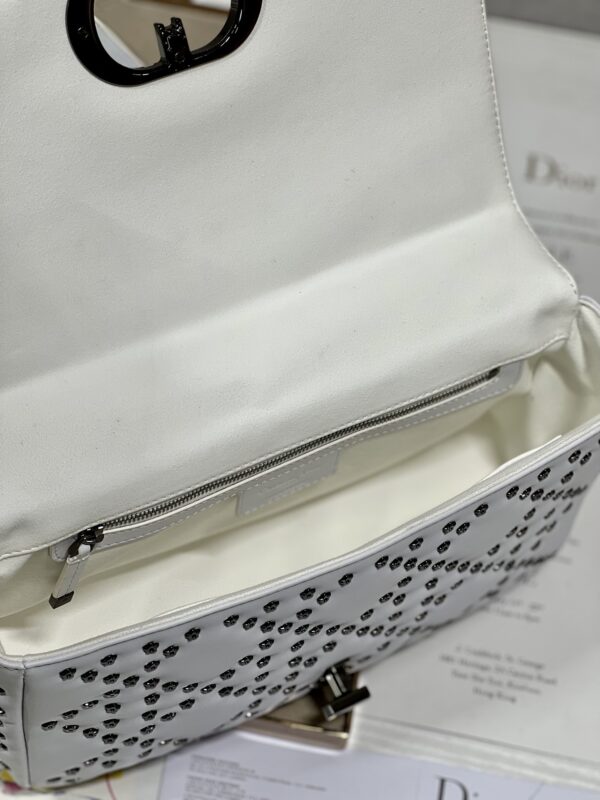 Dior Large Caro Handbag - Pentagonal Star White Gun Buckle - Image 2