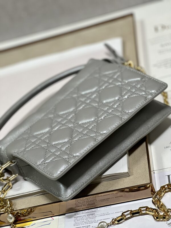 DIOR Lady Mini Bag - Metal Gray - Image 2