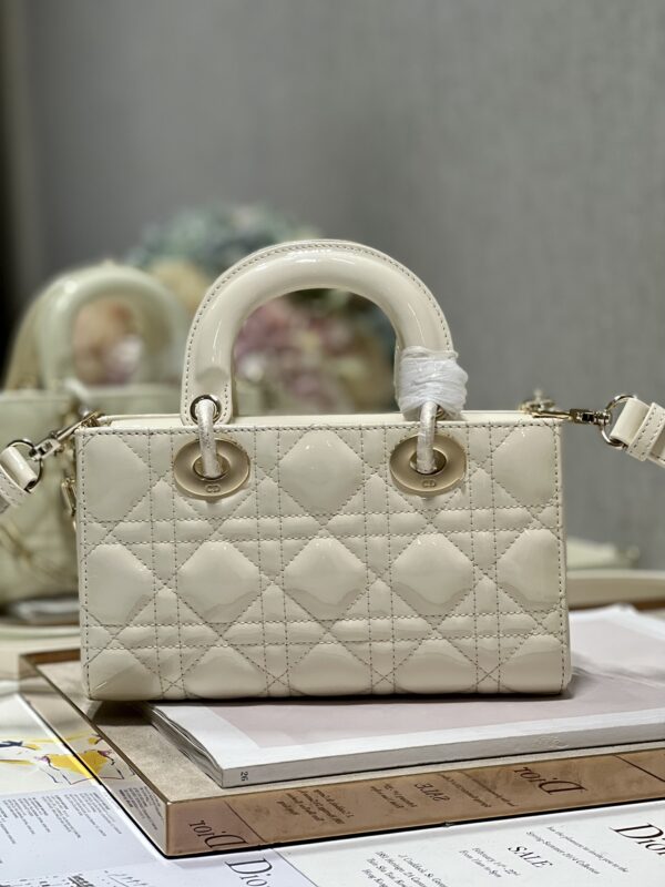 Dior Medium Horizontal Diana Bag - White Gold Buckle - Image 5