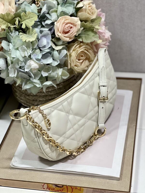 Dior CD LOUNGE Moon Handbag - White - Image 5