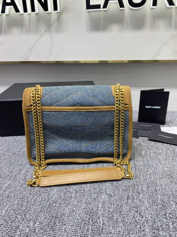 YSL Yves Saint Laurent Denim Small Handbag - Image 5