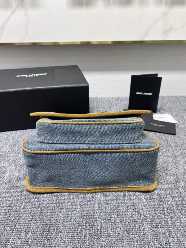 YSL Yves Saint Laurent Denim Small Handbag - Image 3