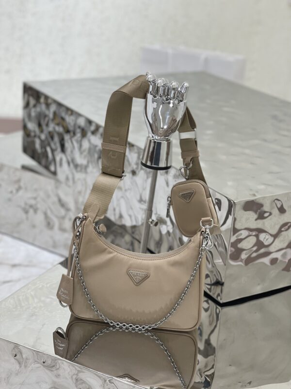 Prada Hobo New Three-In-One Handbag - Cream - Image 2