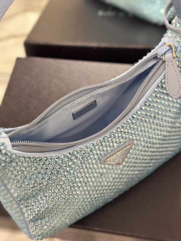 Prada Hobo Diamond Armpit Bag - Blue - Image 2