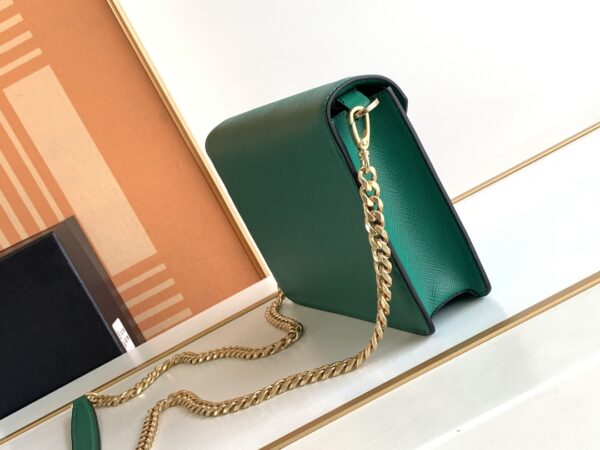 Prada Flap Shoulder Bag - Green - Image 5