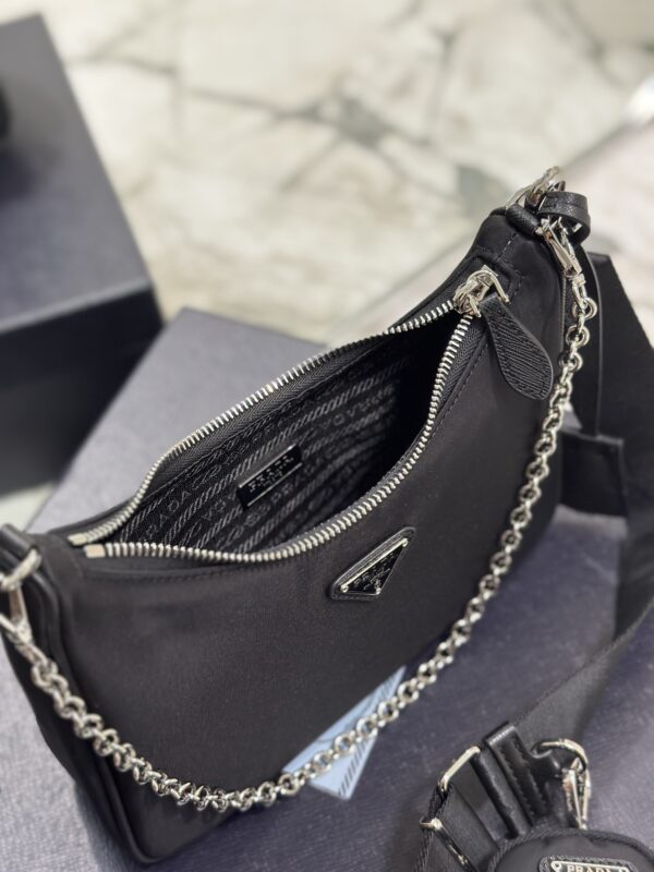 Prada Hobo New Three-In-One Handbag - Black - Image 3