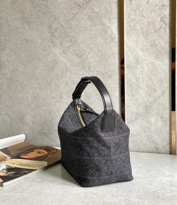 Celine Cubi Embroidered Lunch Large Bag - Black - Image 2