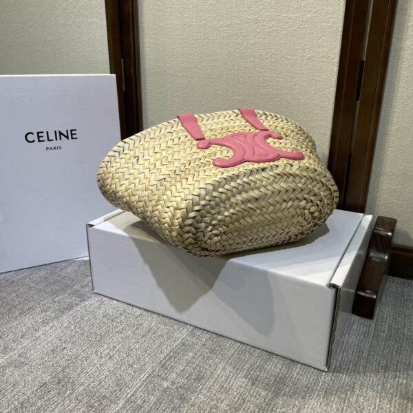 Celine Spring And Summer Straw Bag - Pink - Image 3