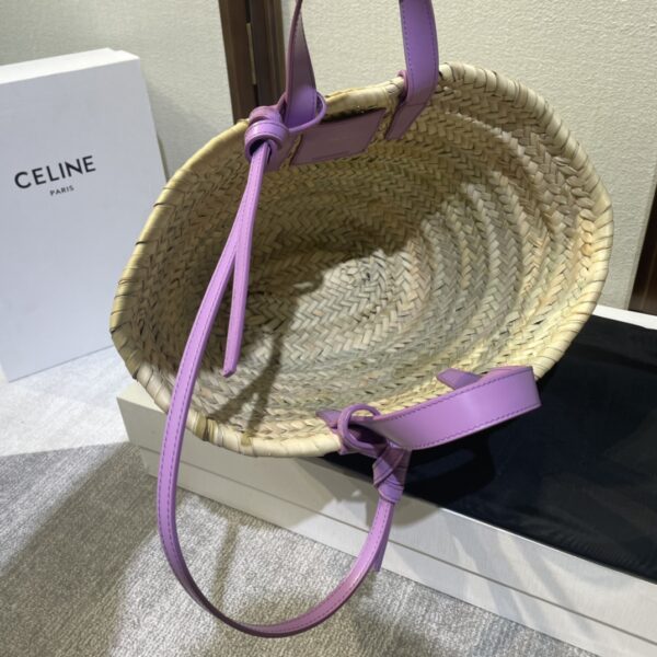 Celine Spring And Summer Straw Bag - Purple - Image 2