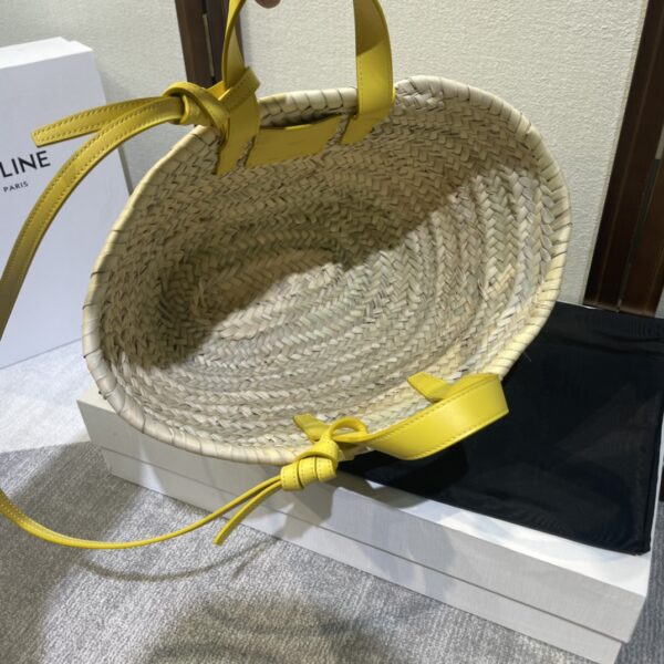 Celine Spring And Summer Straw Bag - Yellow - Image 2