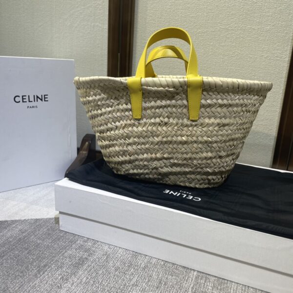 Celine Spring And Summer Straw Bag - Yellow - Image 4