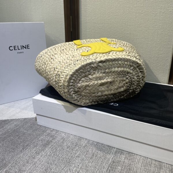 Celine Spring And Summer Straw Bag - Yellow - Image 3