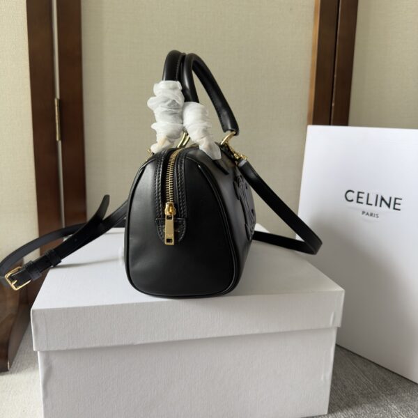 Celine Arc De Triomphe Small Boston Pillow Bag - Black - Image 5