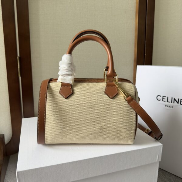 Celine Arc De Triomphe Small Boston Pillow Bag - Cream - Image 4