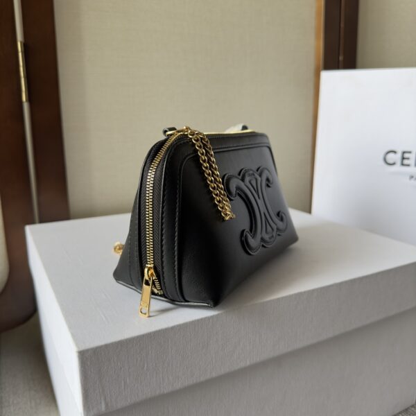 Celine Arc De Triomphe Shell Bag - Black - Image 5