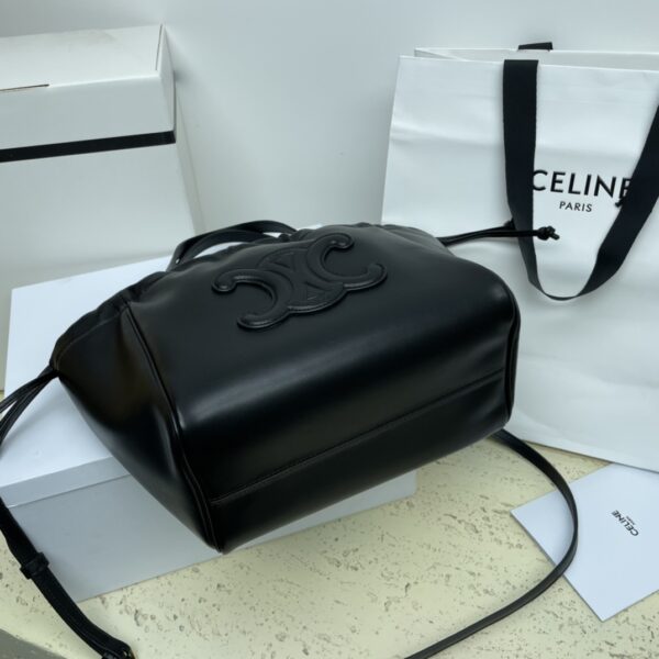 Celine Cabas Triomphe Mini Shopping Bag - Black - Image 2