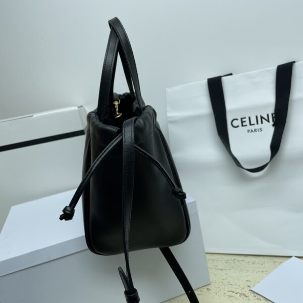 Celine Cabas Triomphe Mini Shopping Bag - Black - Image 5