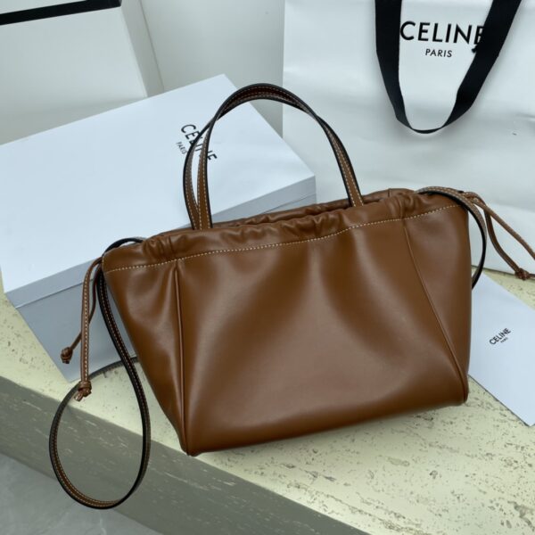 Celine Cabas Triomphe Mini Shopping Bag - Brown - Image 3