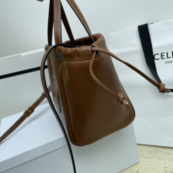 Celine Cabas Triomphe Mini Shopping Bag - Brown - Image 4