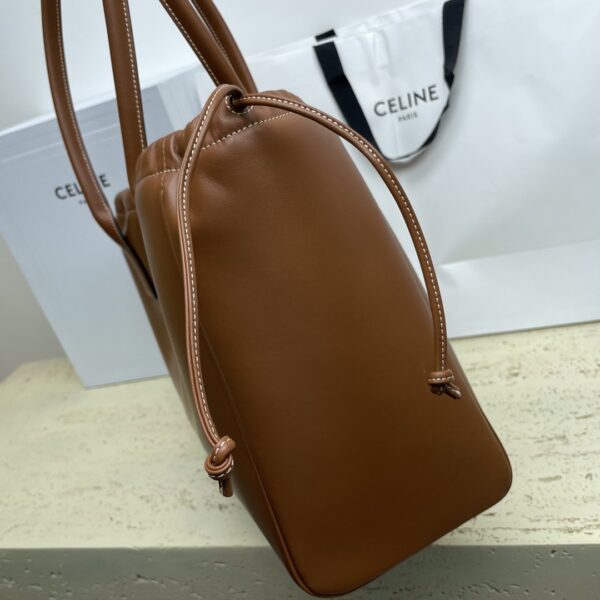 Celine Cabas Triomphe Tote Drawstring Bag - Brown - Image 2