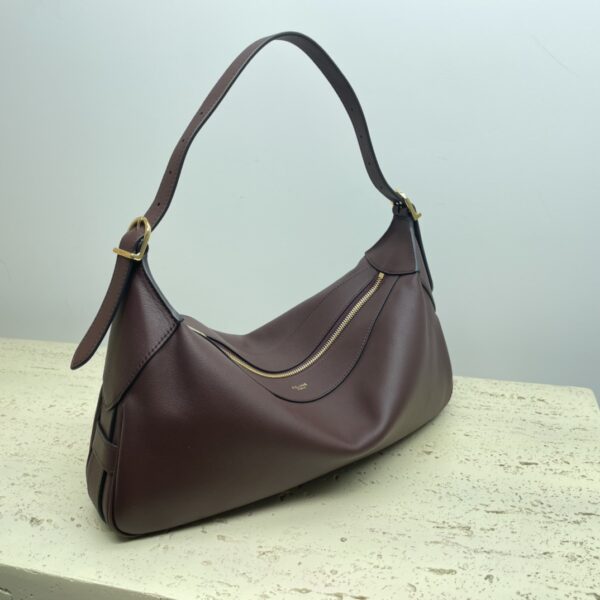 Celine Romy Medium Soft Cow Leather Handbag - Purple - Image 4